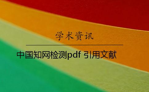 中国知网检测pdf 引用文献