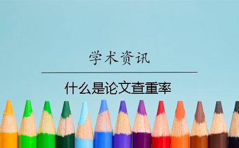 什么是论文查重率