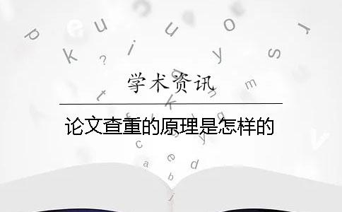 论文查重的原理是怎样的