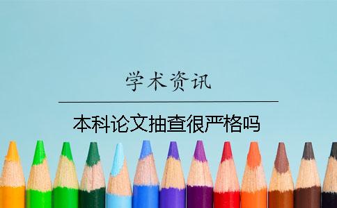 本科论文抽查很严格吗