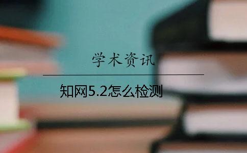 知网5.2怎么检测
