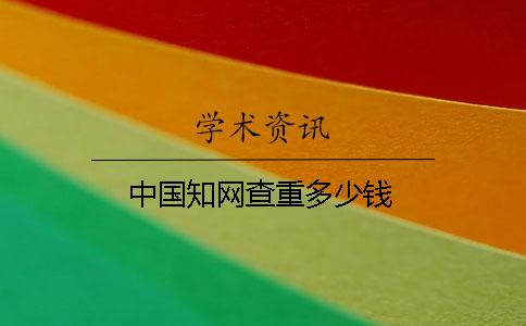 中国知网查重多少钱