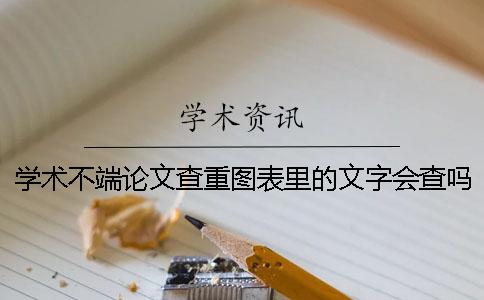 学术不端论文查重图表里的文字会查吗？