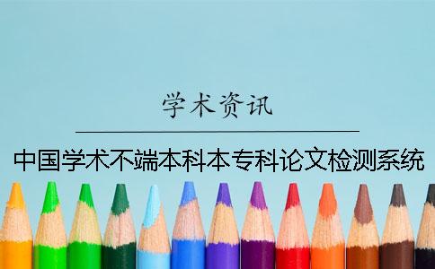 中国学术不端本科本专科论文检测系统