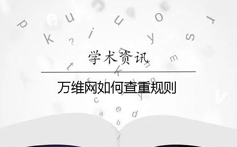 万维网如何查重规则