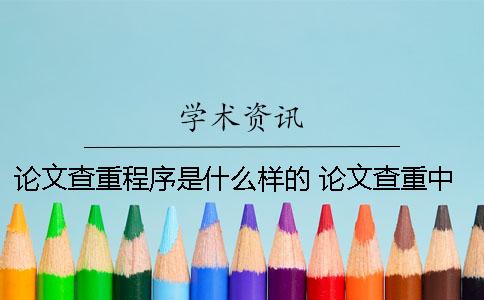论文查重程序是什么样的 论文查重中作者名称是什么意思