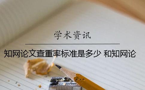 知网论文查重率标准是多少？ 和知网论文查重差不多的是哪一个？