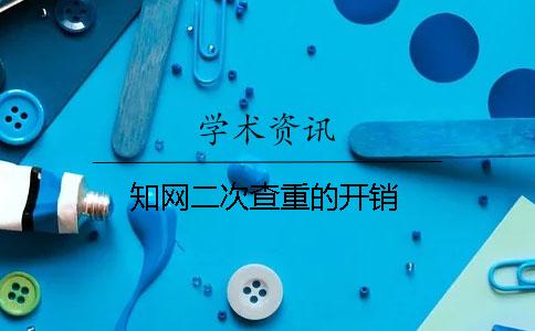 知网二次查重的开销