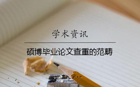 硕博毕业论文查重的范畴